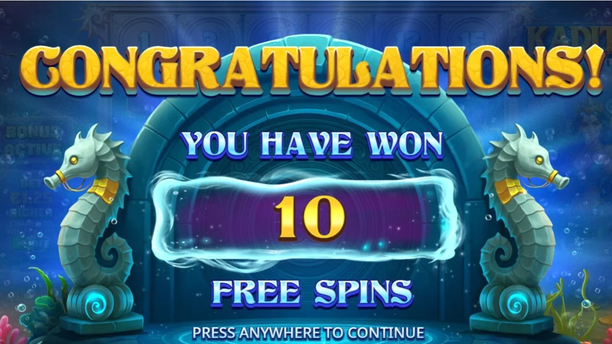 Interface subaquática do slot Kadita Ocean Fury